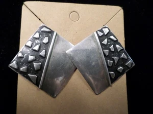 Orecchini quadrati unici in argento sterling - Foto 1 di 3