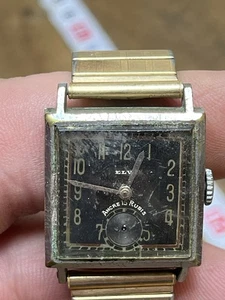 Montre ancienne ELVA Ancre 15 Rubis - Picture 1 of 10