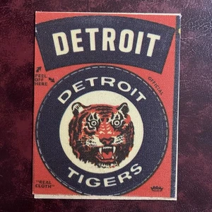 1970-74 Fleer Patch Set DETROIT TIGERS LOGO STICKER CARD - VG-EX - Picture 1 of 2