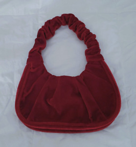 Art Class Dark Red Velvet Hobo Handbag OS