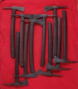 Lot of 10 pc Hand forged Spiked Tomahawk Axe With Rosewood Handle - Picture 1 of 8