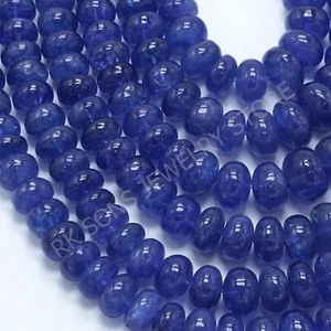 AAA+++ High Quality Natural Tanzanite Beads, Smooth Rondelle Tanzanite Gemstone - Picture 1 of 7