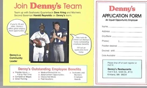 Davekrieg Harold Reynolds Seahawks Mariners Seattle Dennys Aplicación De Colección - Imagen 1 de 5