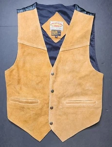Paragraph Clothing Leather Men's Waist Coat Beige Small - Picture 1 of 7