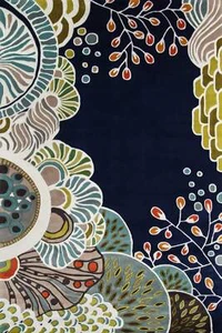 New Wave NW146 Navy Area Rug - Picture 1 of 10