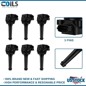 6X Ignition Coils For Volvo C70 S60 S70 S80 V70 XC70 XC90 UF341 2.3L 2.4L L5 L6 - Picture 1 of 20