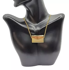 TAN Articulated Envelope with I Love You Letter Note Gold Tone Vintage Necklace - Picture 1 of 21
