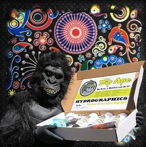DIP APE COLOR SPLASH PASLEY HYDROGRAPHIC WATER TRANSFER HYDRO DIPPING FILM KIT - Picture 1 of 14