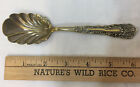 Sugar Spoon Serving Gold Colored Silverplate Royal Plate Co Floral Vintage 