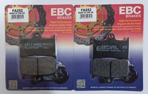 EBC Organic FRONT Disc Brake Pads (2 Sets) Fits YAMAHA FZ6 S2 (2007 to 2009) - Picture 1 of 7