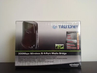 TRENDnet N300 4-Port Wireless Media Bridge, TEW-640MB Sealed - Image 1 of 4