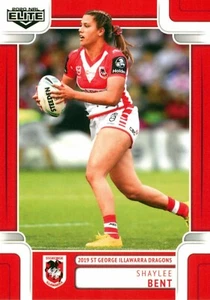 2020 ST GEORGE ILLAWARRA DRAGONS NRLW Card SHAYLEE BENT Elite - Picture 1 of 2