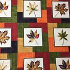 Maple Leaf Autumn Patchwork Sewing Quilting Fabric Floral  110cm x 39cm