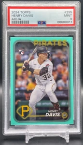 2024 Topps Series 1 Henry Davis Aqua Parallel RC #295 PSA 9 Fanatics Exclusive - Picture 1 of 2