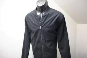 Topman Full Zip Black Khaki Jacket Slim Fit Mens Size XL - Picture 1 of 9