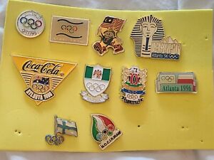 Nice Group Of 10 Olympic NOC Team Pins Yellow