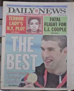 Michael Phelps The Best NY Daily News 8/13/2008 👍 - Picture 1 of 1