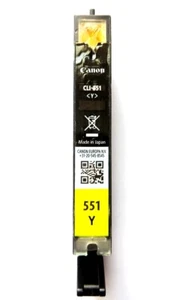 1x Genuine Canon Refilled CLI-551 Yellow Color Cart, Inkjet, Pack Size 1, MX925 - Picture 1 of 2