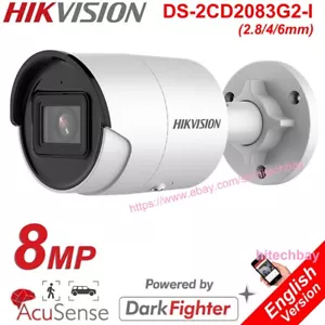 Hikvision DS-2CD2083G2-I 8MP DarkFighter AcuSense IP Bullet Camera PoE Outdoor - Picture 1 of 8