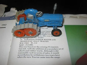 CORGI 54 FORDSON POWER MAJOR ROADLESS HALFTRACKS PLAYWORN ORIGINAL IN REPRO BOX - Bild 1 von 9