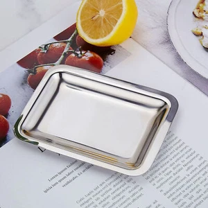 304 Stainless Steel Serving Tray Thickened Rectangular Sushi Dessert Appetize US - Picture 1 of 22