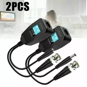 CCTV Video Balun Passivo Alimentazione HDTVI/CVI/AHD/CVBS NUOVO CON SCATOLA 1 Paio da BNC a CAT5 RJ45 - Foto 1 di 12