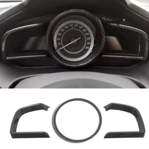For Mazda 3 Axela 2014-2018 Carbon Fiber Look Dashboard Panel Frame Cover Trim - Picture 1 of 6
