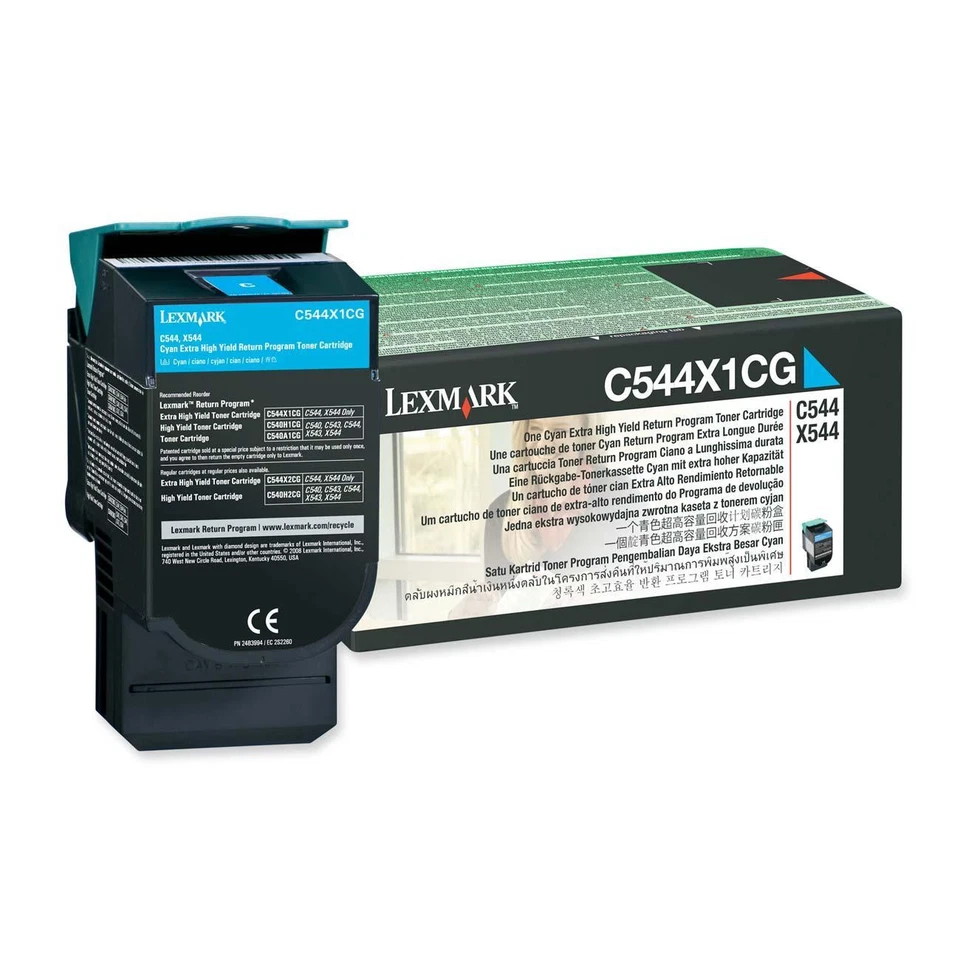 Original Lexmark Toner neu C544X1CG cyan für C544 C546 X544 X546 X548 A-Ware - Bild 1 von 1