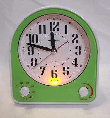 Peakeep Battery Non-ticking Alarm Clock Snooze Nightlight Multi-sound Analog 👀! - Image 1 of 4