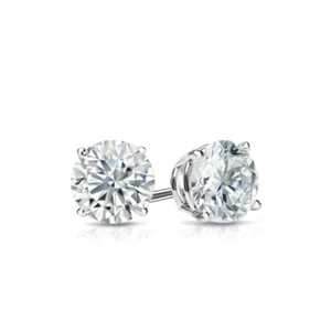 1/2 Ct Women Men Stud Earrings 14k White Gold Plated Simulated Diamond Earrings - Picture 1 of 2