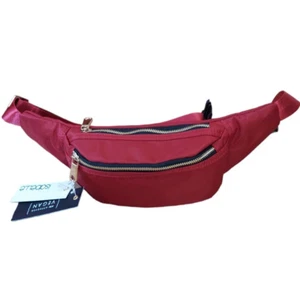 Womens Fanny Pack Red Wine Chest Bag Crossbody Bag New Waist Belt Adjustable - Picture 1 of 17