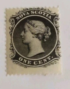 QV Nova Scotia 1860s One cts ,Black MOG (2812_6) - Picture 1 of 2