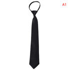 Black Clip On Men Tie Security Ties For Men Women Unisex Tie Clothing Neckti BII