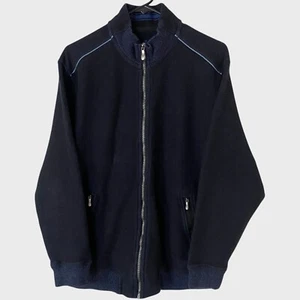 Tommy Bahama Full Zip Sweater Jacket Black Men's Large Cotton Knit Long-Sleeve - Picture 1 of 11