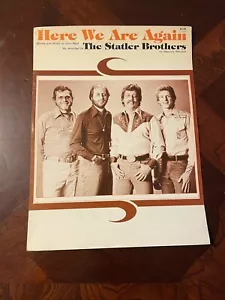 The Statler Brothers Sheet Music Here We Are Again 1979 Country - Picture 1 of 1