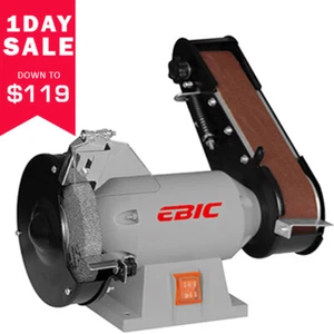 EBIC Bench Grinder & Belt Sander Combo, Linisher Polisher Polishing Wheel - Picture 1 of 4