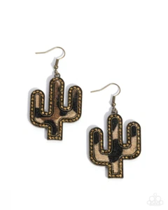 Paparazzi Western Worth Brass Earrings NWT - Picture 1 of 2