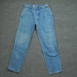 Vintage Levis Jeans Herren 34x32 Blau Plissee Denim Hose White Tab 90s - Bild 1 von 14