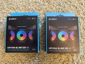 2x wentylator Lian Li UNI SL-INF 120 RGB lustro nieskończoności wentylator ARGB 120mm czarny - Zdjęcie 1 z 3