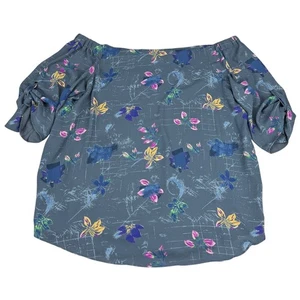 BABATON Aritzia Malik schulterfreie geblümte Bluse Gr. Medium - Bild 1 von 5