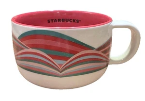 Starbucks Holiday 2024 Large 16oz Soup/Coffee Mug - Swirl Red White Green - Picture 1 of 9