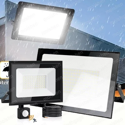 LED Strahler Außen Fluter 300W 200W 100W 50W 30W 10W Scheinwerfer IP66 DHL - Bild 1 von 4