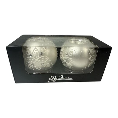 New Sealed Oleg Cassini Handmade Crystal Votives Christmas Candles - Image 1 of 3
