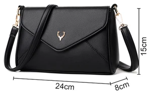 Damen Frauen Handtasche Tasche Schultertasche Lederoptik Schwarz Umhängetasche - Bild 1 von 1