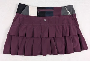 Lululemon Pace Setter Skirt Womens sz 6 Plum Purple Lined Athletic - Picture 1 of 8