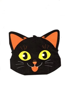 ♫Serviettes en papier chat t^te de chat au sourire. Napkins cat's head smile♫ - Foto 1 di 1