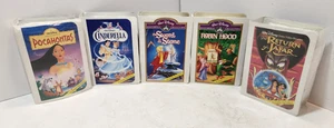 Vtg 95-96 Disney McDonald's Happy Meal Toys VHS Look Set of 5 Robin Hood & More - Picture 1 of 9
