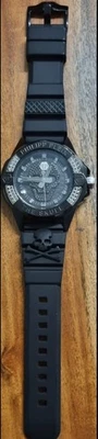 Philipp Plein The $kull 44mm Schwarzes Saphirglasgehäuse  Armbanduhr für Herren - Bild 1 von 3