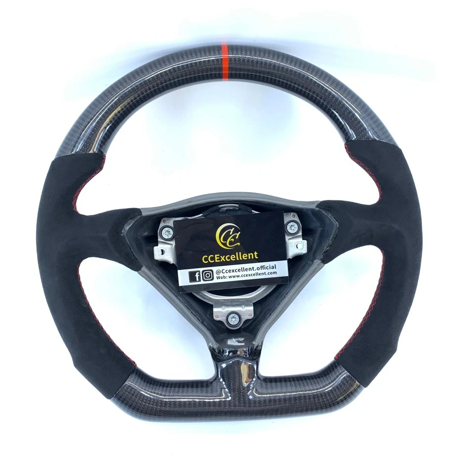 Volante Alcantara de fibra de carbono para Porsche 986 Boxster 996 993 Carrera Foto 1 de 4