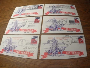 SB509  lot of 6  first day issue  covers 1986 San Jacinto TEXAS  USA 22 cent - Picture 1 of 7